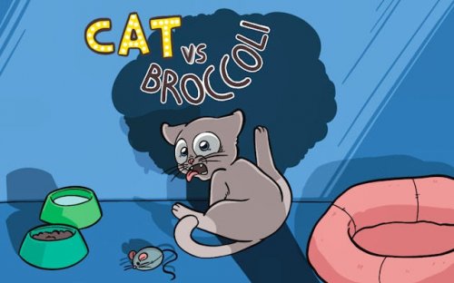 Cat VS Broccoli - Dodge & Collect Game