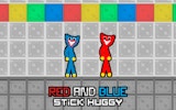 Red and Blue Stick Huggy: Portal Rush