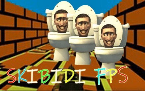 Skibidi Retro FPS: Maze precision fighter